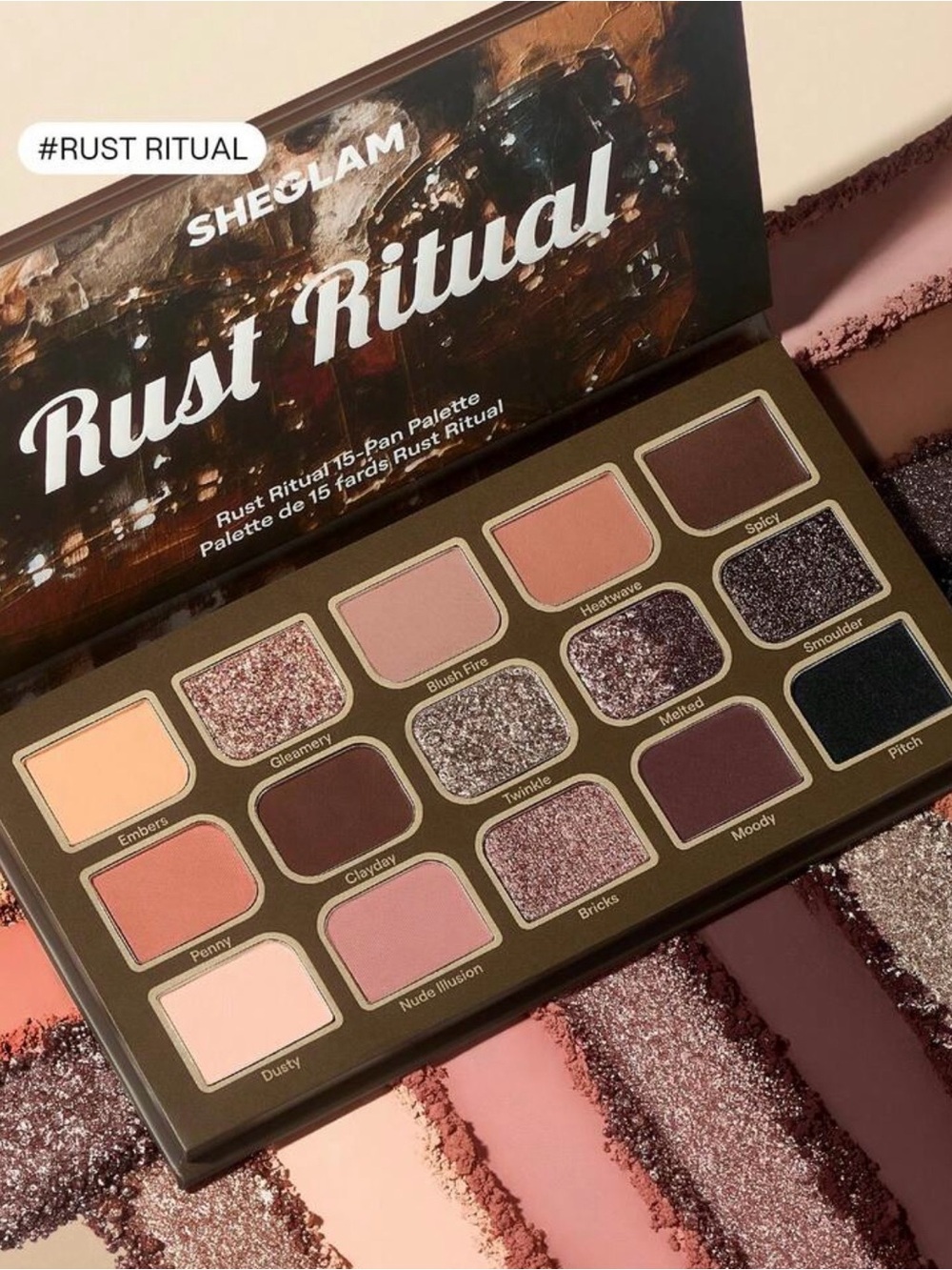 Macy's Rust Ritual 15-Pan Eyeshadow Palette — Pink, Brown & Bronze Shades